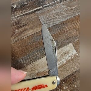 Vintage Pocket Knife with Cream Handle